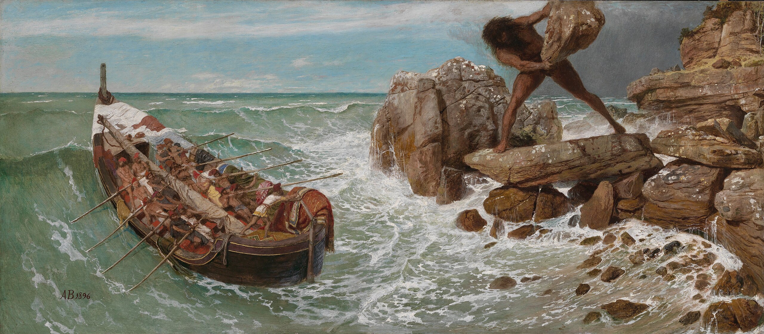 Odiseo y Polifemo, Arnold Böcklin 1896